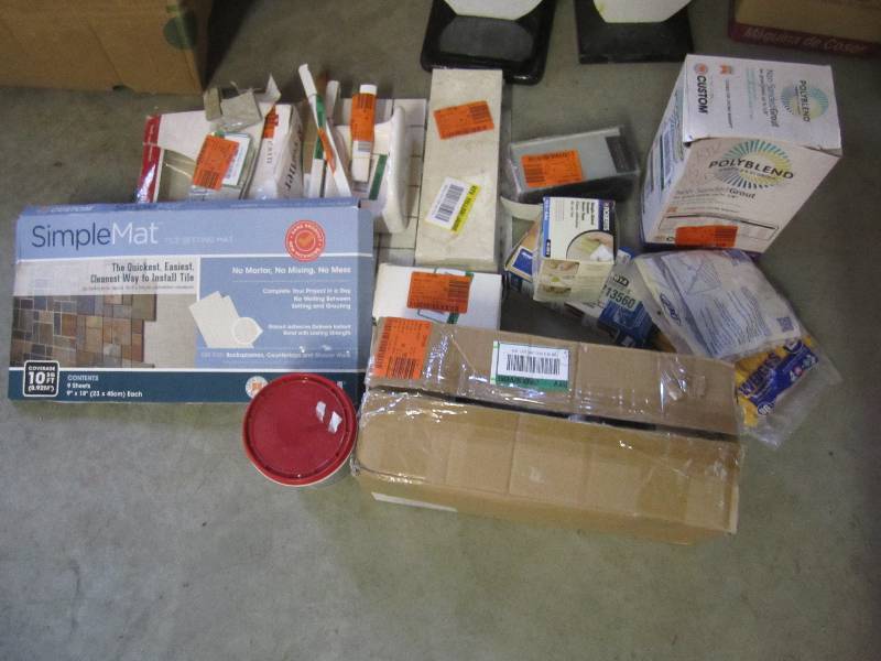 lot 268 image: Misc Lot of FloorWall Tiles Grout ...
