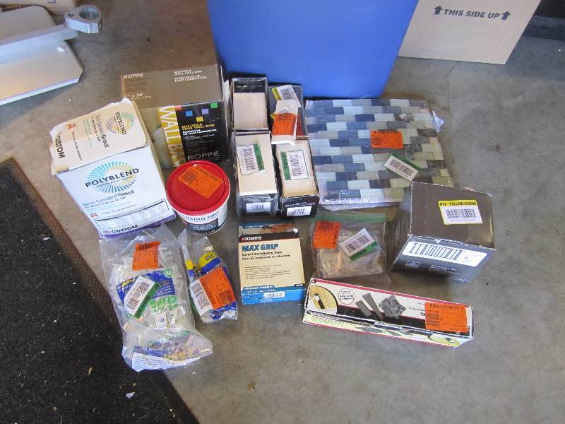 lot 269 image: Misc Lot of FloorWall Tiles Grout ...