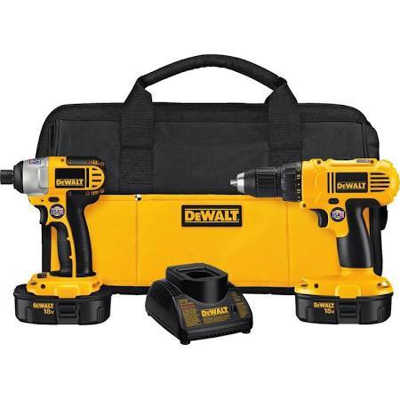 DEWALT DCK235C 18-Volt NiCd Cordless DrillDriver and Impact Driver Combo Kit (2-Tool) with (2) Batteries 1.2Ah, Charger and Bag never used