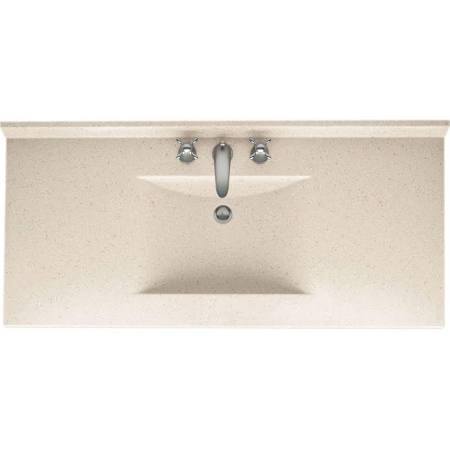 Swan Contour 49 in. W x 22 in. D x 10-14 in. H Solid-Surface Vanity Top in Tahiti Sand with Single Bowl from Home Depot never used MSRP $400