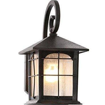 brimfield 1-light outdoor aged iron wall lantern never used