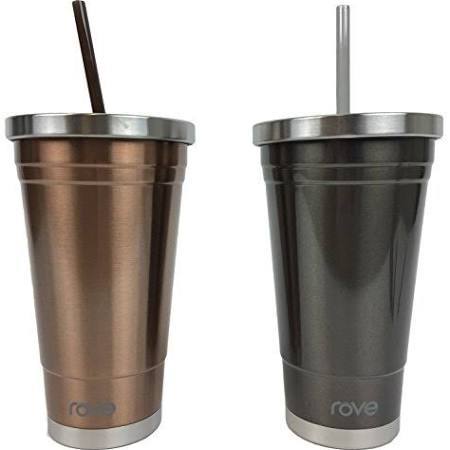 Rove Stanless Steel Tumbler Duo (Brown-DK Gray) never used