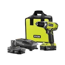 Ryobi One 18-volt Lithium-ion Compact DrillDriver Kit - Green (P1811) Ryobi never used