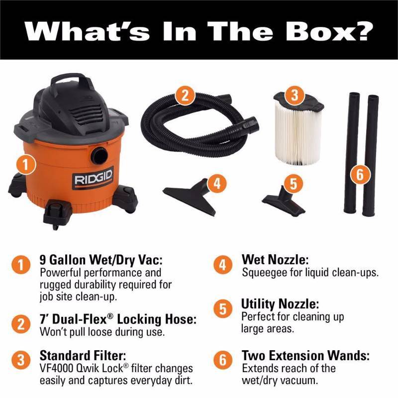 Rigid WetDry Vacuum WD0970 never used in box