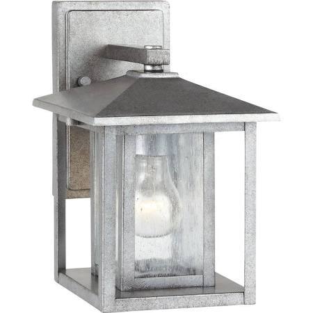 Sea Gull Lighting 88025 Hunnington 1 Light Outdoor Lantern Wall Sconce Weathered Pewter Outdoor Lighting Wall Sconces Outdoor Wall Sconces never used in box