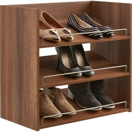 Impressions 3 Shelf Shoe Organizer Brown Easy Assembly All Hardware never used total of 3
