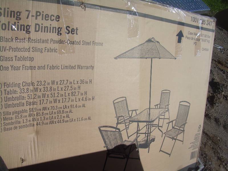 7 PC SLING PATIO SET