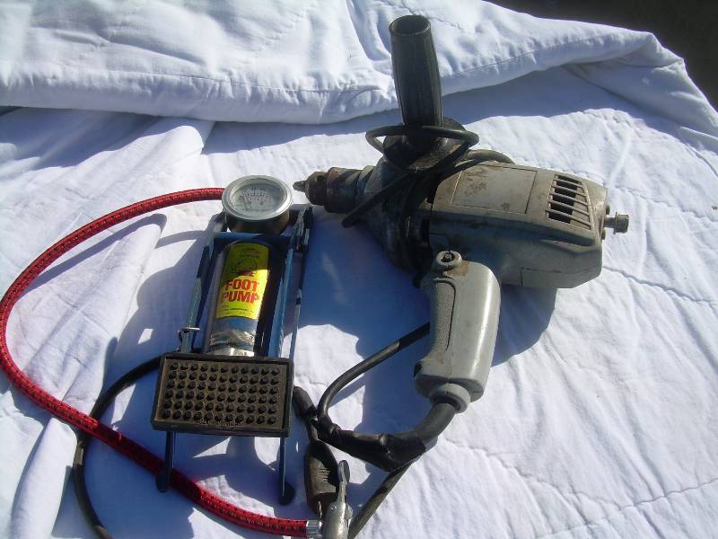 ELECTRIC DRILL ,FOOT PUMP