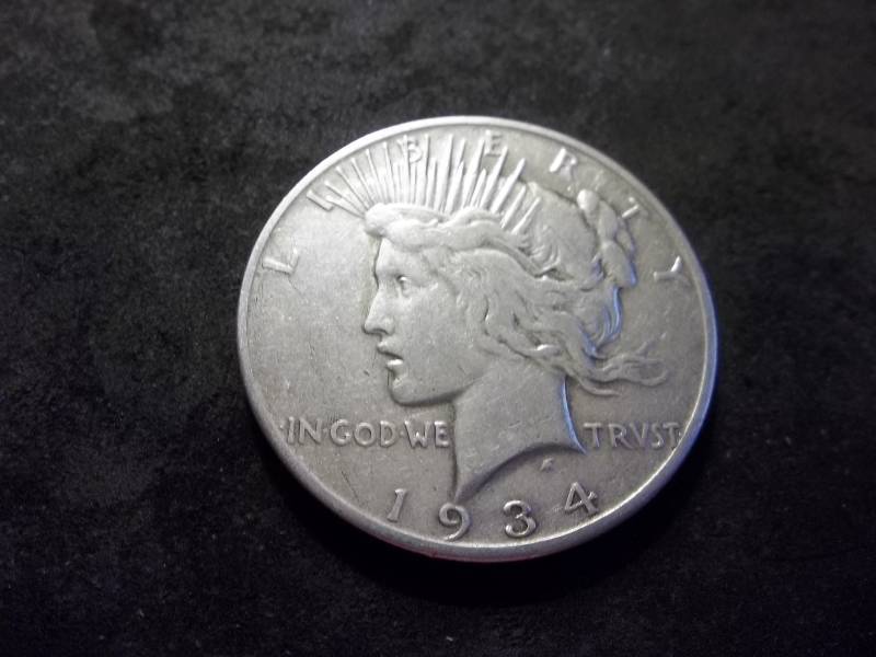 1934 S Peace Silver Dollar