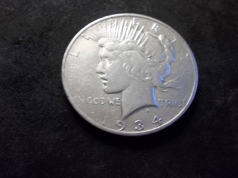 1934 D  Peace Silver Dollar