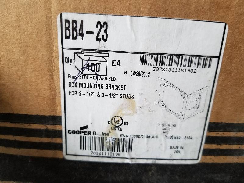 lot 144 image: Electrical - Lot - (28) Box Mounting Brackets for 4 Electrical Boxes