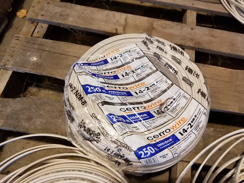 lot 157 image: Electrical - WireCable - 14-2, Appx 250ft, 200ft, 150ft