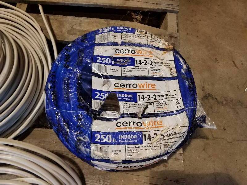 lot 158 image: Electrical - WireCable - 14-22, Appx 250ft, 150ft, 20ft