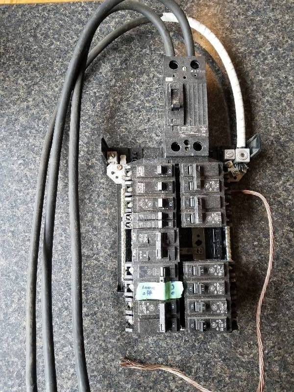 lot 91 image: Electrical - 200Amp GE Backpanel & Breakers