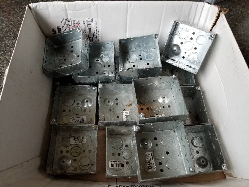 lot 107 image: Electrical - Lot - 4 Square Electrical Boxes