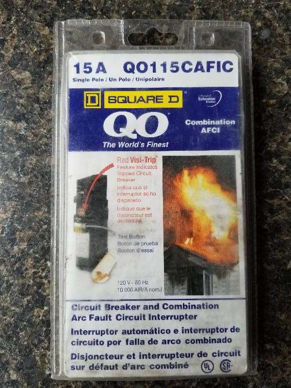lot 74 image: Electrical - Square D 15Amp Combination AFCI Breaker