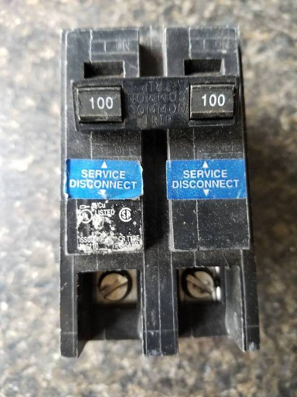 lot 80 image: Electrical - 100Amp Circuit Breaker