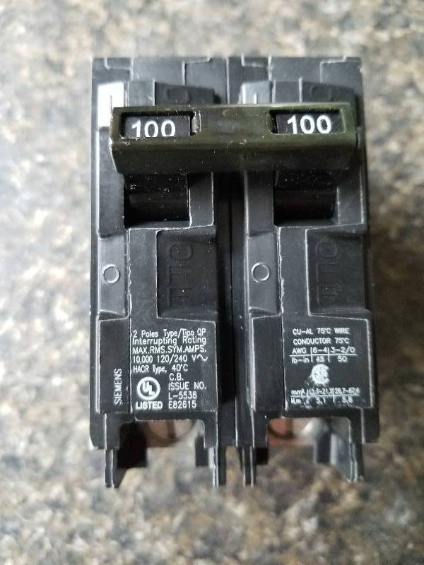 lot 81 image: Electrical - 100Amp Circuit Breaker