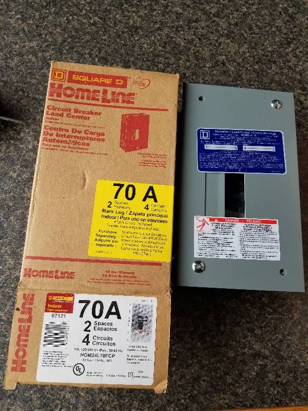 lot 56 image: Electrical - Homeline Circuit Breaker Load Center, 70Amp