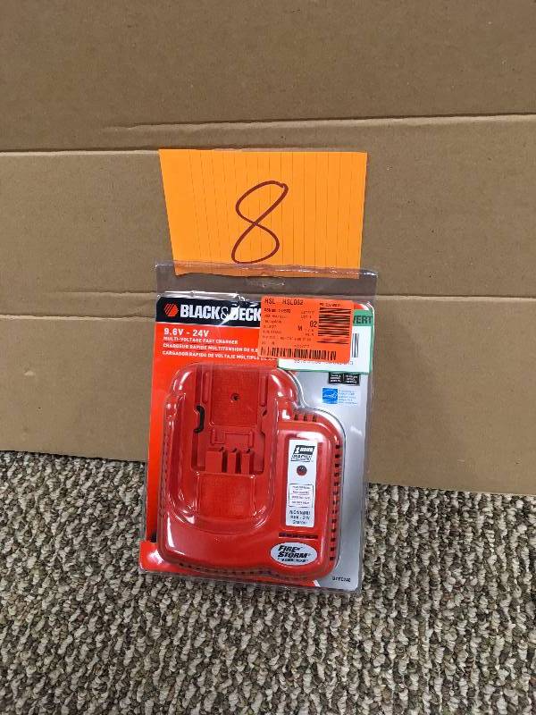 lot 8 image: Black & Decker Battery charger never used