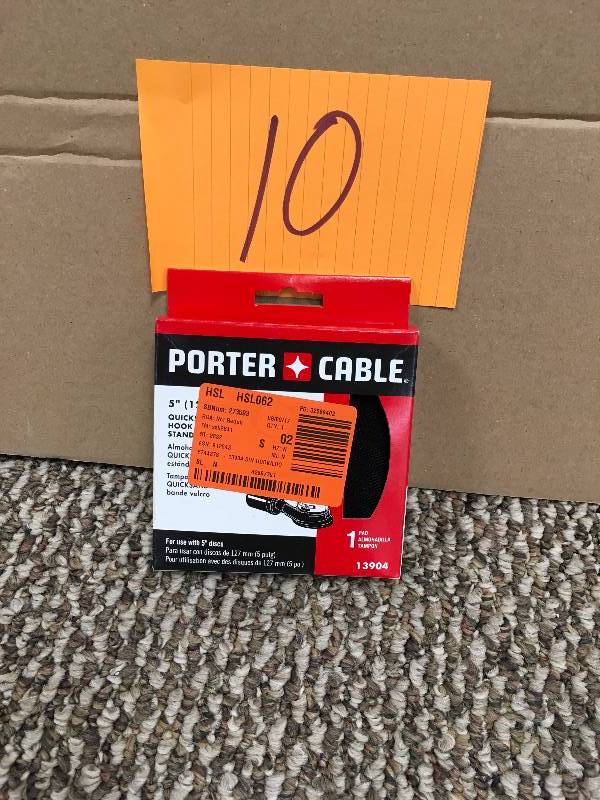 lot 10 image: Superior Pads and Abrasives RSP26 5 Dia 8 Hole Sander Hook and Loop Pad Replaces DeWalt OE # 151281-08 never used