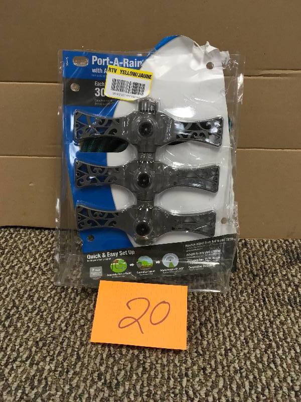 lot 20 image: Orbit Port - A - Rain with Adjustable Nozzle model 56665-03 never used in open package