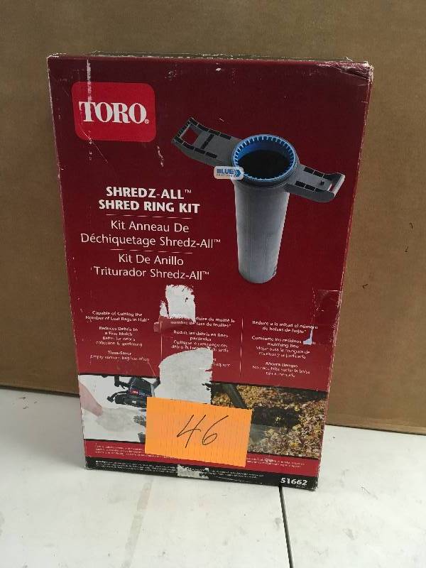 lot 46 image: Toro 51662 Shred Ring Kit never used in box