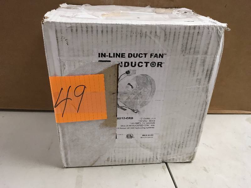 lot 49 image: Suncourt DB204-CRD 4 Inch In-Line Duct Fan with Cord never used in box