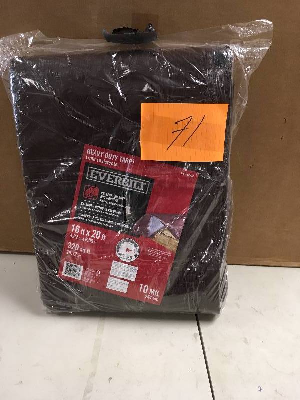 lot 71 image: Evebilt Tarp, 16 x 20, Brown