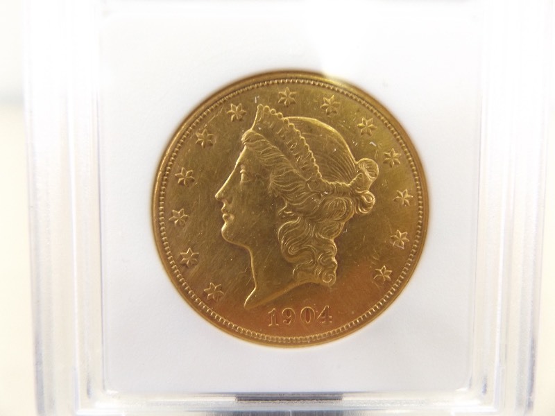 UNCIRCULATED 1904-S Gold $20 Double Eagle