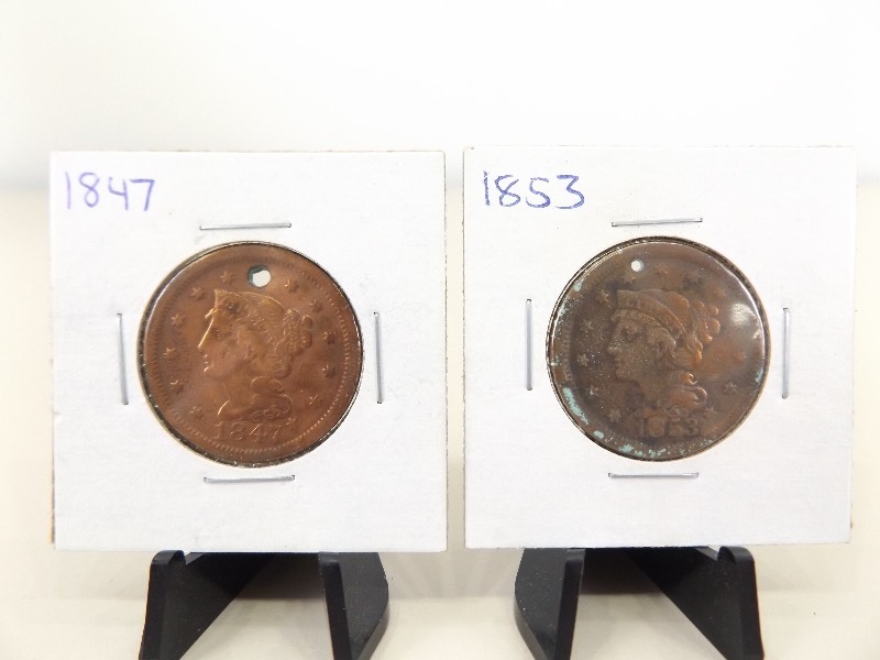 1847 and 1853 Large Cents