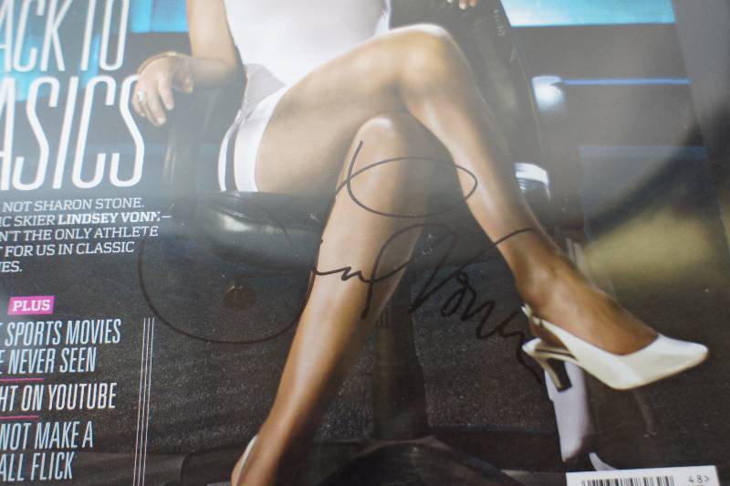 LINDSEY VONN  AUTOGRAPHED ESPN MAGAZINE - PSA AUTHENTICATED # (V25688) - OBTAINED AT  CHICAGO NATIONAL SPORTS SHOW 2016