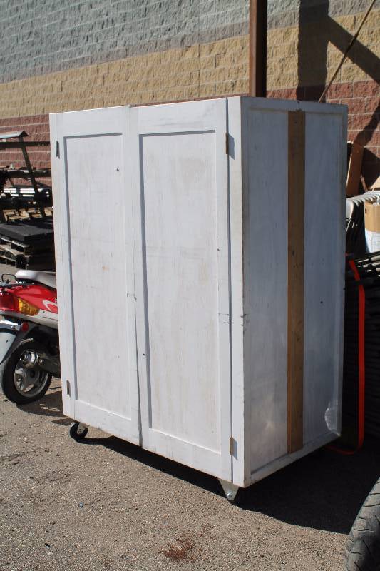 Wood Cabinet On Wheels