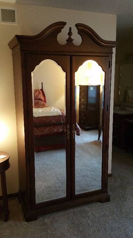 lot 41 image: Cherry Amoire  Wardrobe