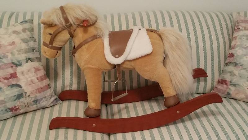 lot 68 image: Plush Rocking Horse