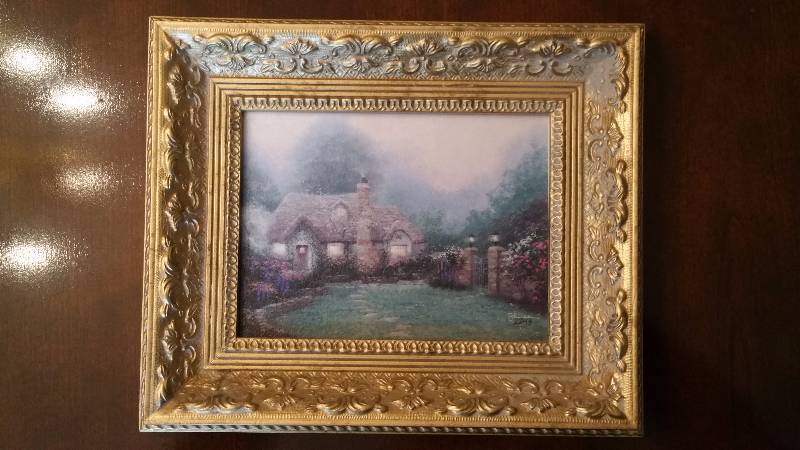 lot 31 image: Thomas Kincade Signed Print on Canvas