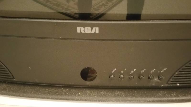 lot 70 image: RCA TV, Kenmore Microwave, and Stand