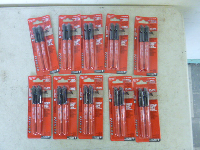 10 Packs of Milwaukee Inkzall Jobsite Markers