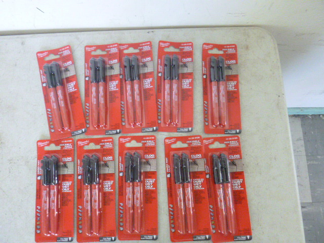 10 Packs of Milwaukee Inkzall Jobsite Markers