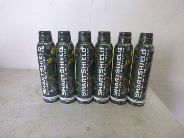 6 Cans of Smart Shield Sun ScreenBug Spray