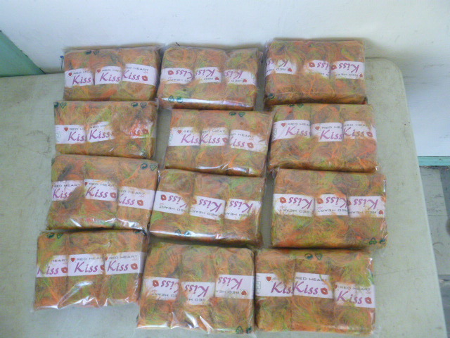 12 Packs of Red Heart Kiss Yarn
