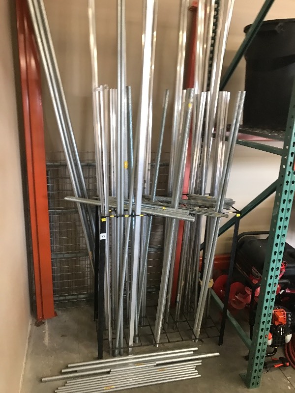lot 42 image: Steel Material Rack With Contents