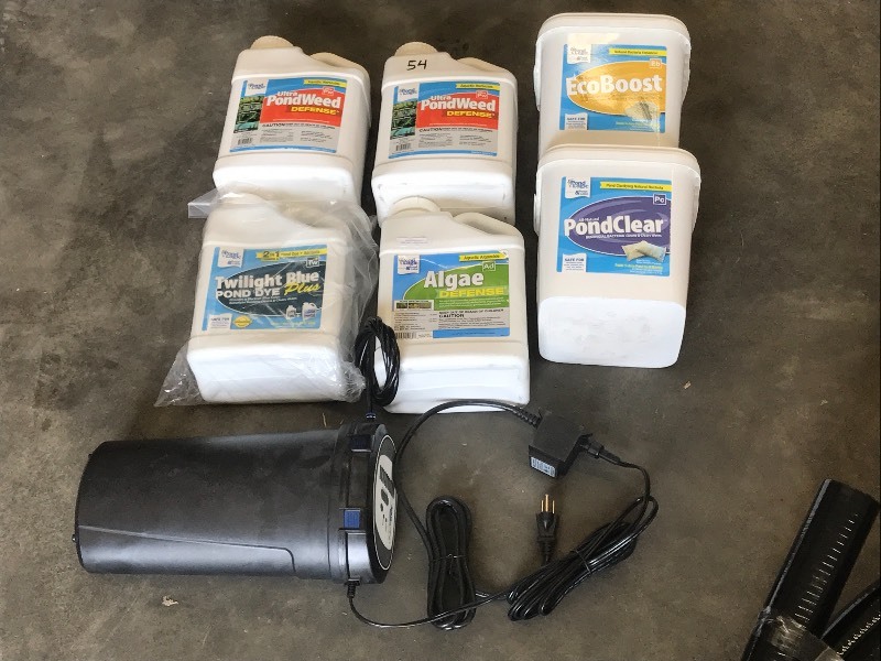 lot 54 image: Large Lot Of Pond Treatment Products