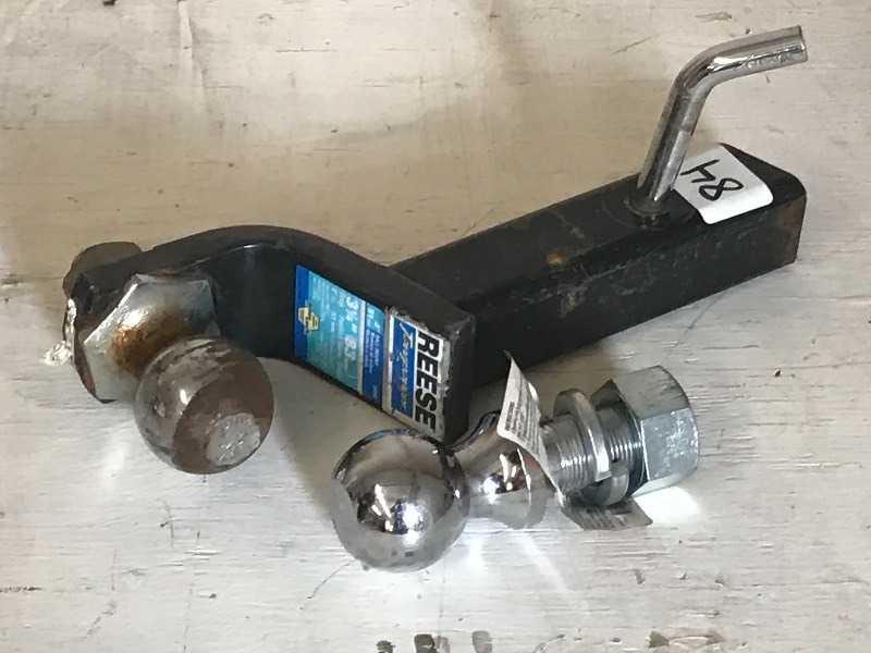 lot 84 image: Receiver Hitch With (2) Balls