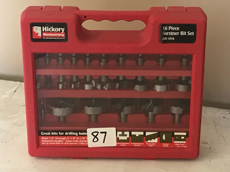 lot 87 image: Like New Forstner Bit Set