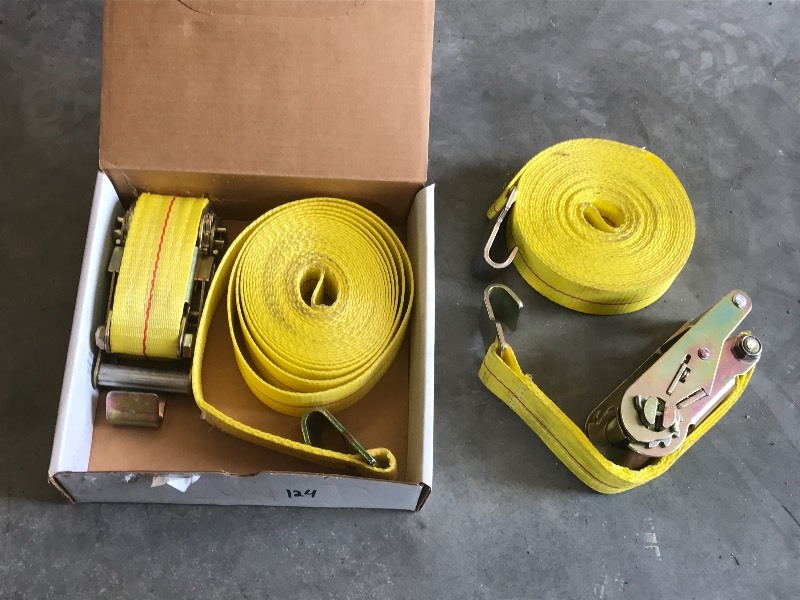 lot 124 image: (2) New Ratchet straps