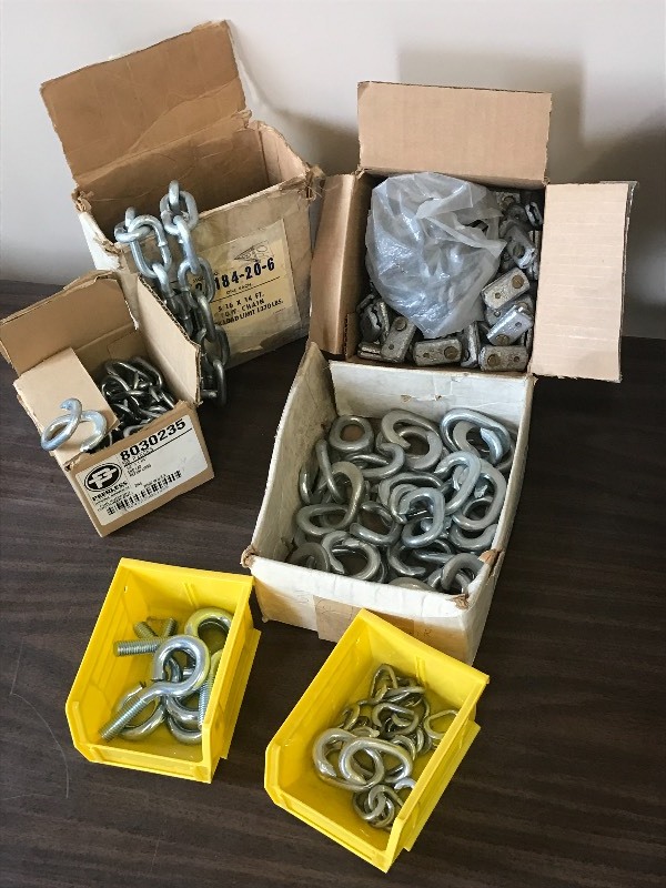 lot 125 image: Tow Chain, Repair Links,  Eye Bolts, Etc