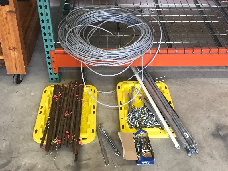 lot 168 image: Landscape Spikes, Chain & Hardware, Coated Steel Cable