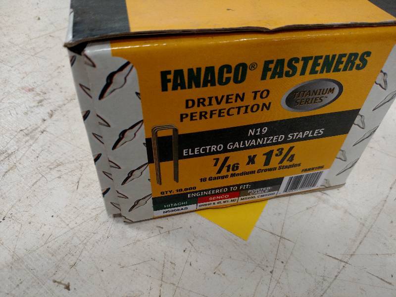 lot 113 image: Fanaco 1 34 x 716 x 16ga. Staples...