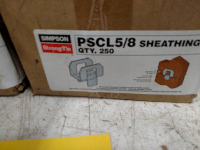 lot 115 image: (1) Boxes Simpson PSCL 58 Sheathi...